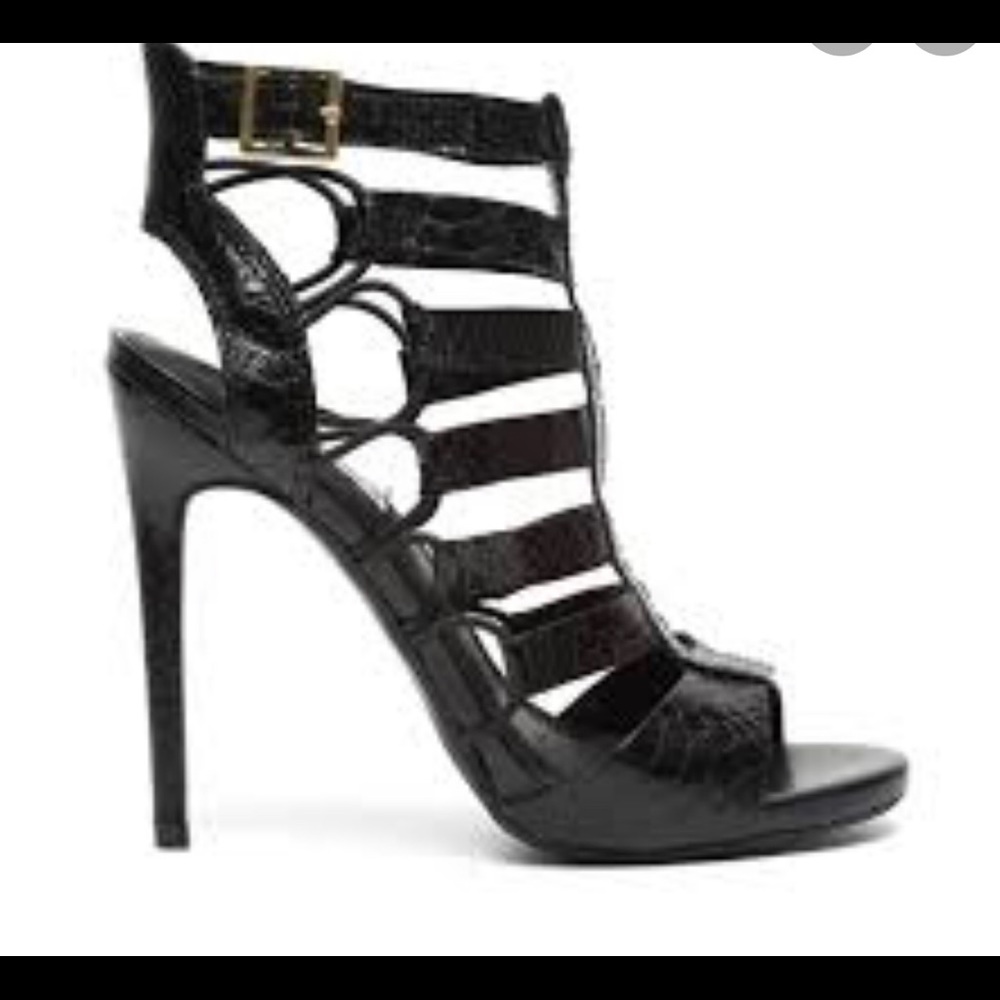 fabulous Steve Madden vegan python leather heels